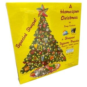 Homespun Collection Christmas Tree Shaped 1000 Piece Jigsaw Puzzle NEW 95685